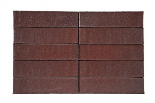 Облицовочный кирпич Recke Одинарный 1НФ Classic Баварская кладка Темно-коричневый фактурный 5-92-00-2-00